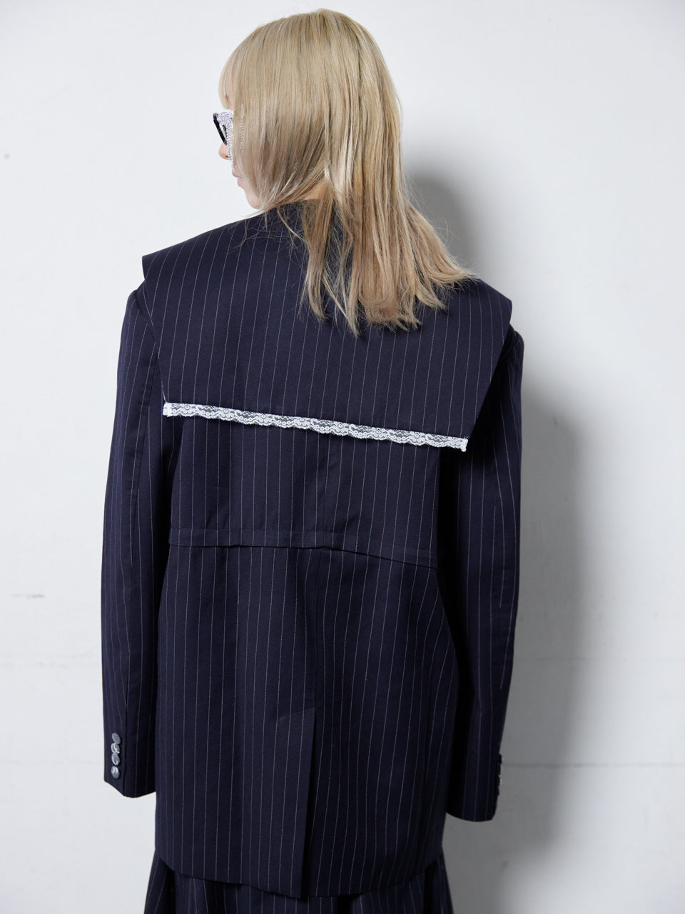 Too Big Stripe Jacket(Navy)
