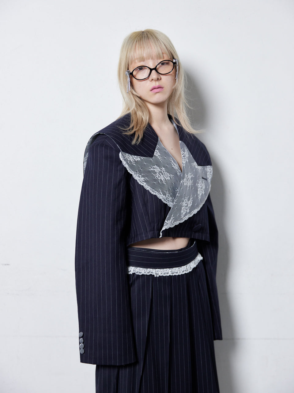 Too Big Stripe Jacket(Navy)