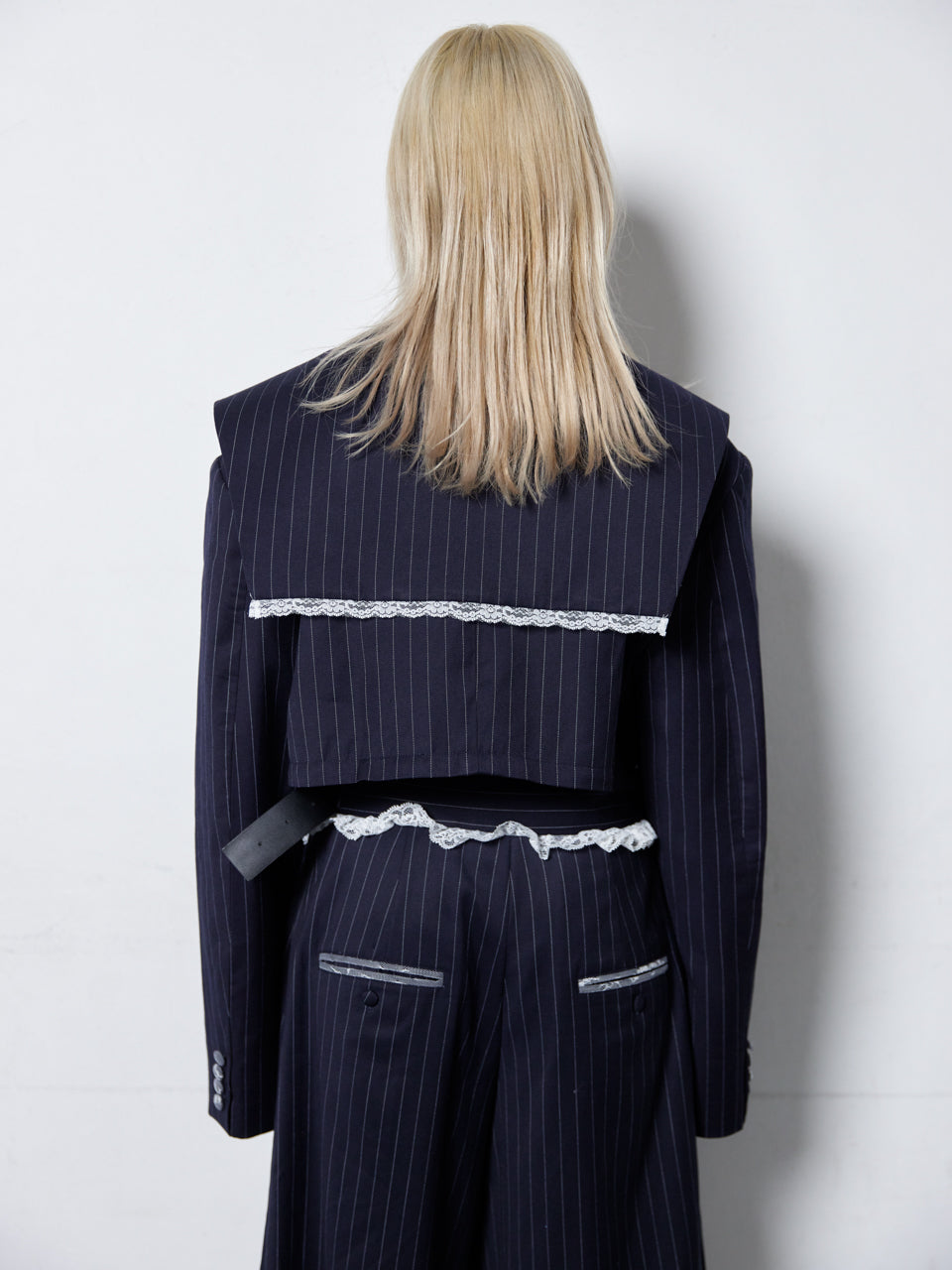 Too Big Stripe Jacket(Navy)