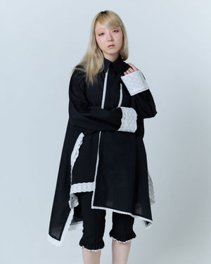 Handkerchief Shirt Dress (Black)