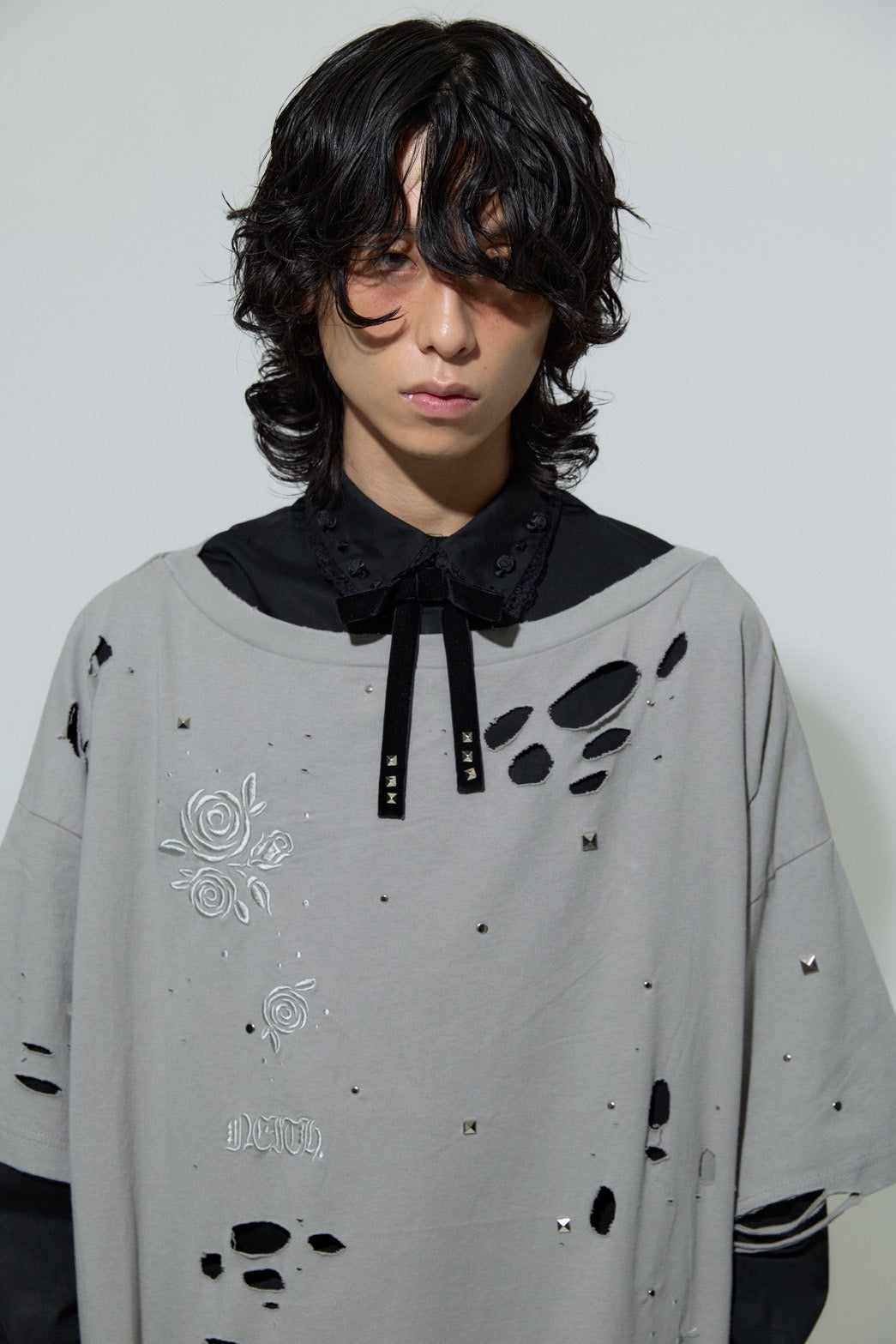 Rose Studs Shirts(Black)