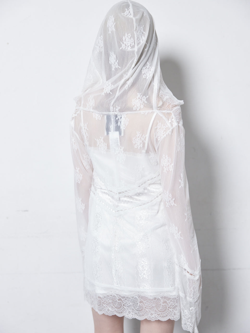 【Back in stock】Veil Off-shoulder Dress(White)
