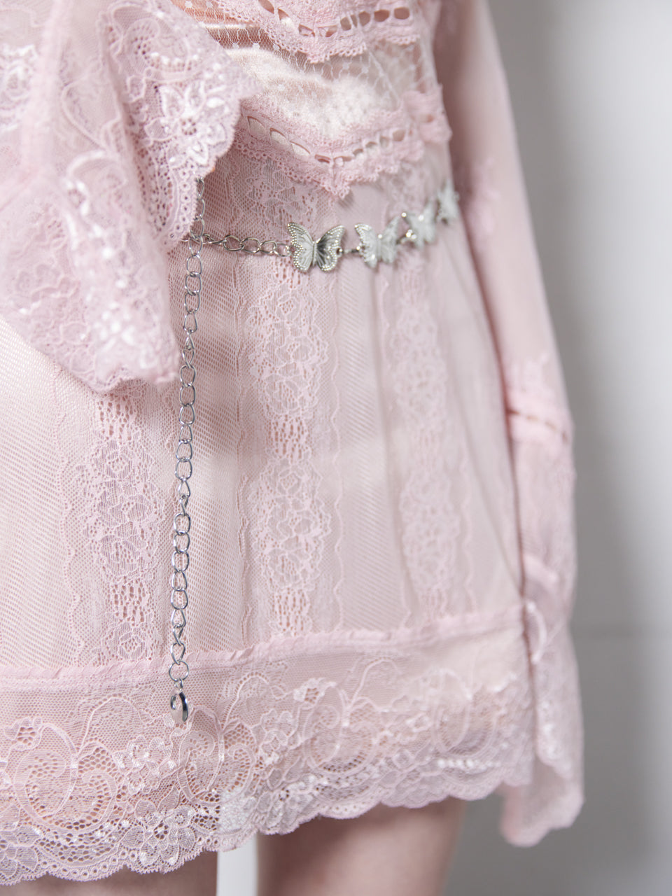 【Last3】Butterfly Concho Chain Belt(Silver)