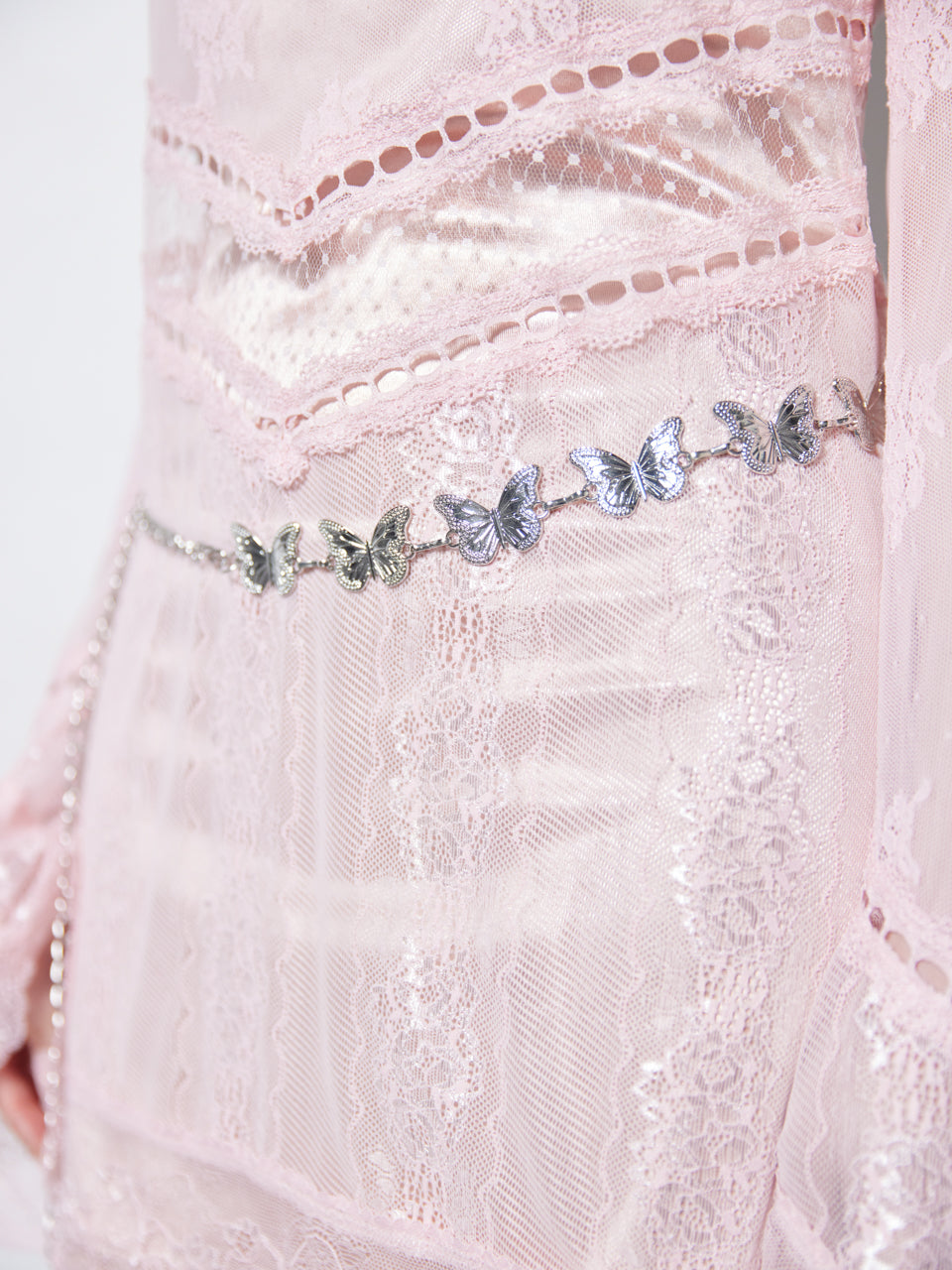 【Last3】Butterfly Concho Chain Belt(Silver)