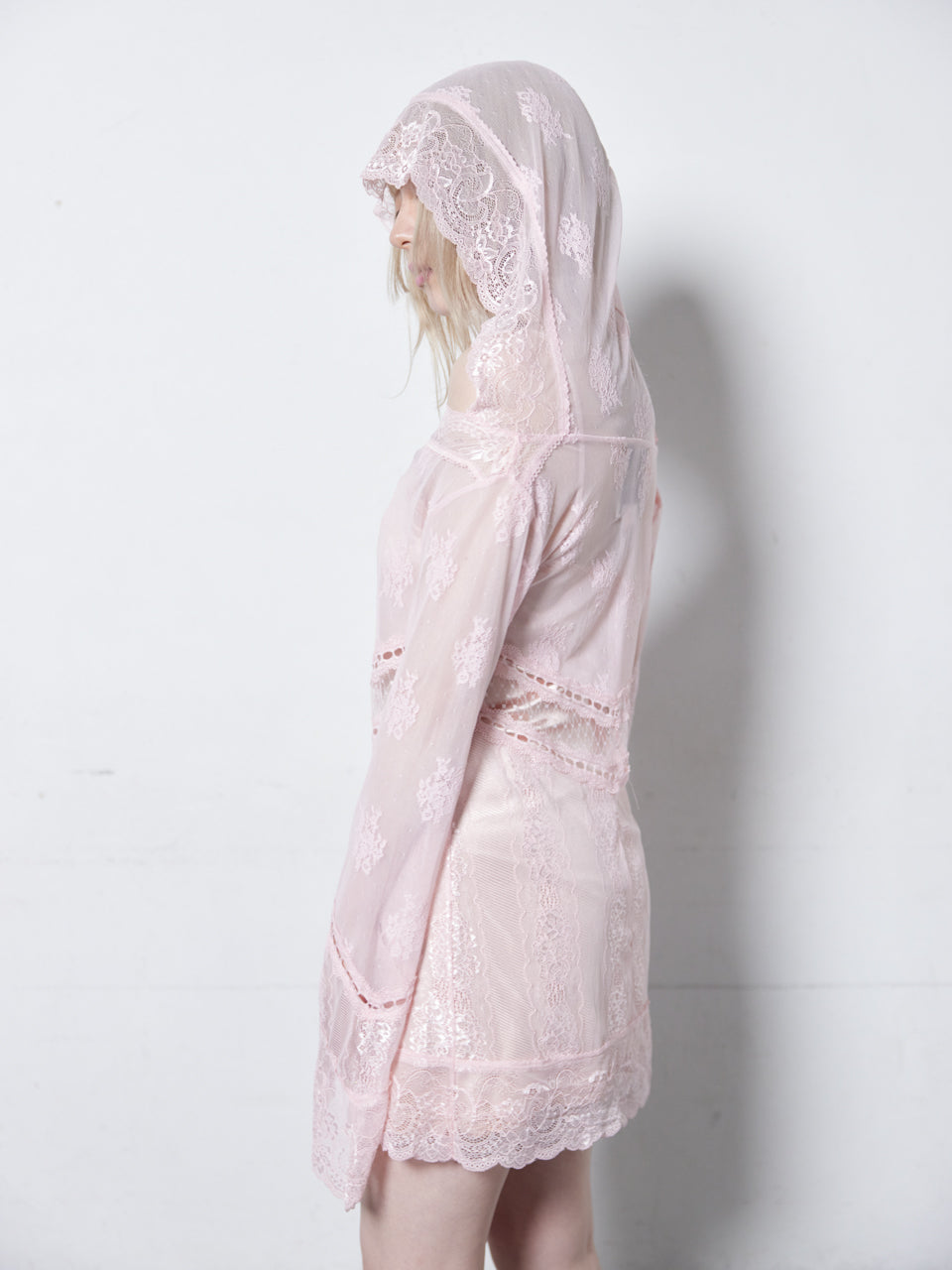 Veil Off-shoulder Dress(Pink)