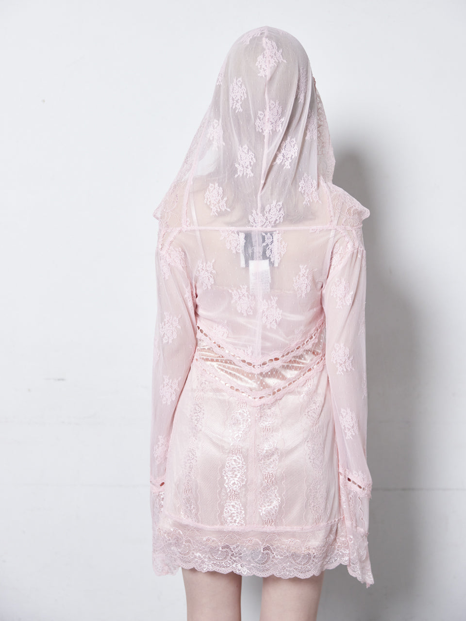 Veil Off-shoulder Dress(Pink)