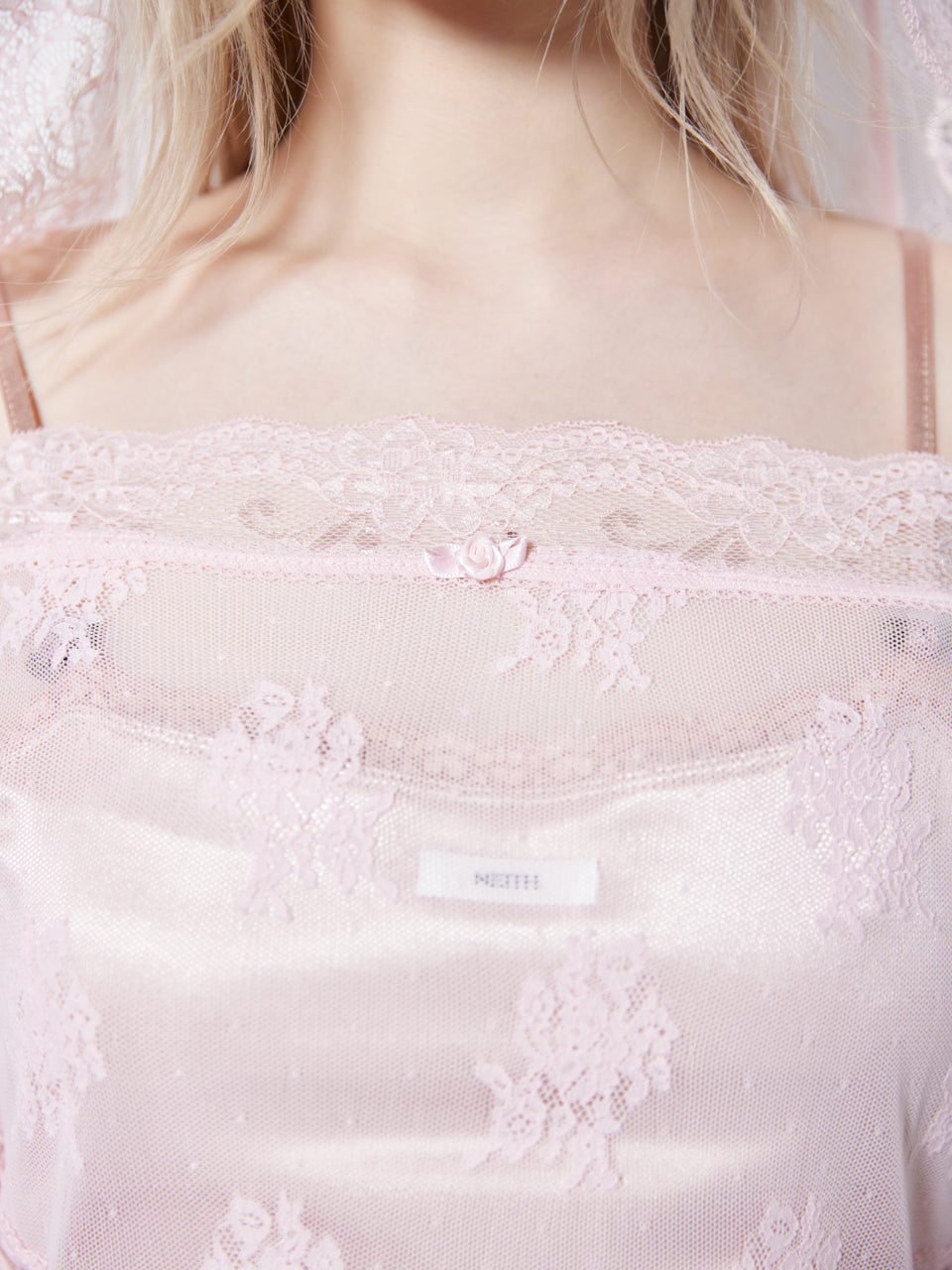 Veil Off-shoulder Dress(Pink)