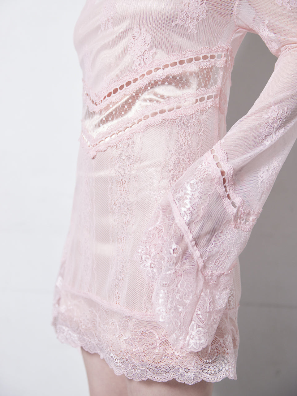 Veil Off-shoulder Dress(Pink)