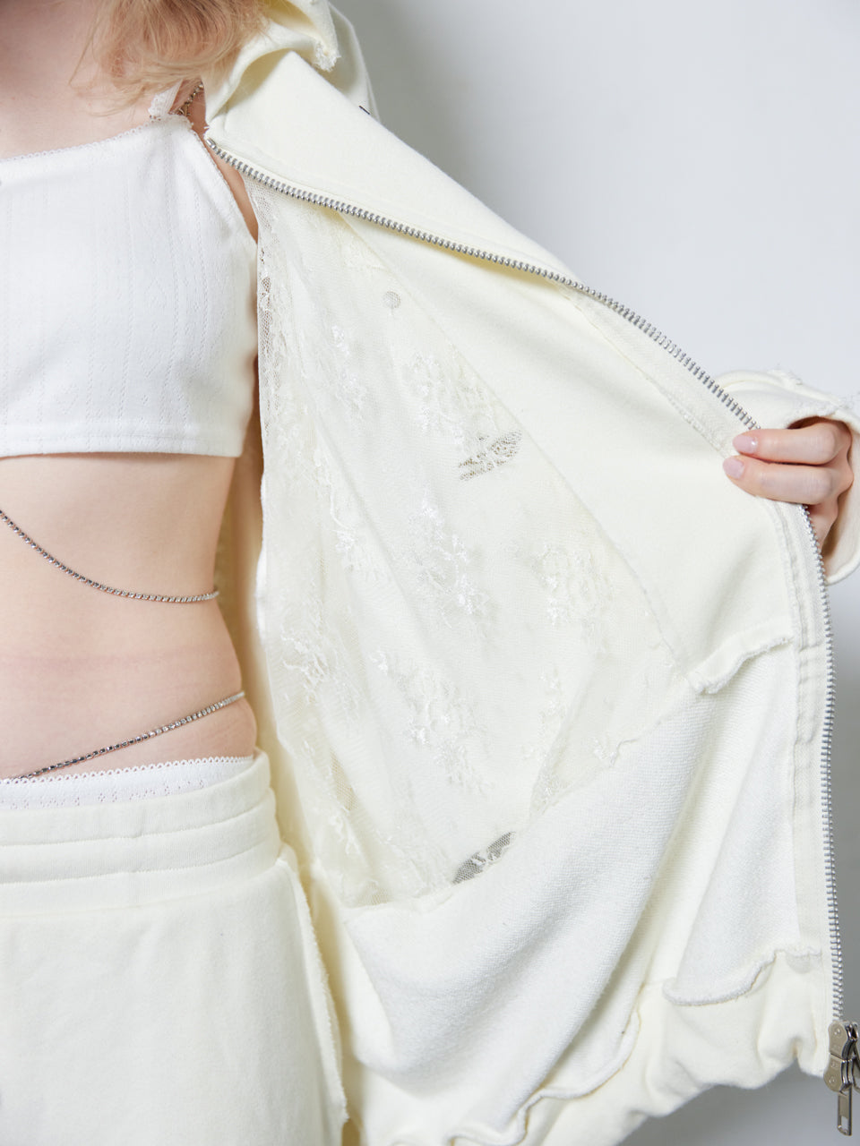 【Last2】Eyeletknit Bijou Bra(White)