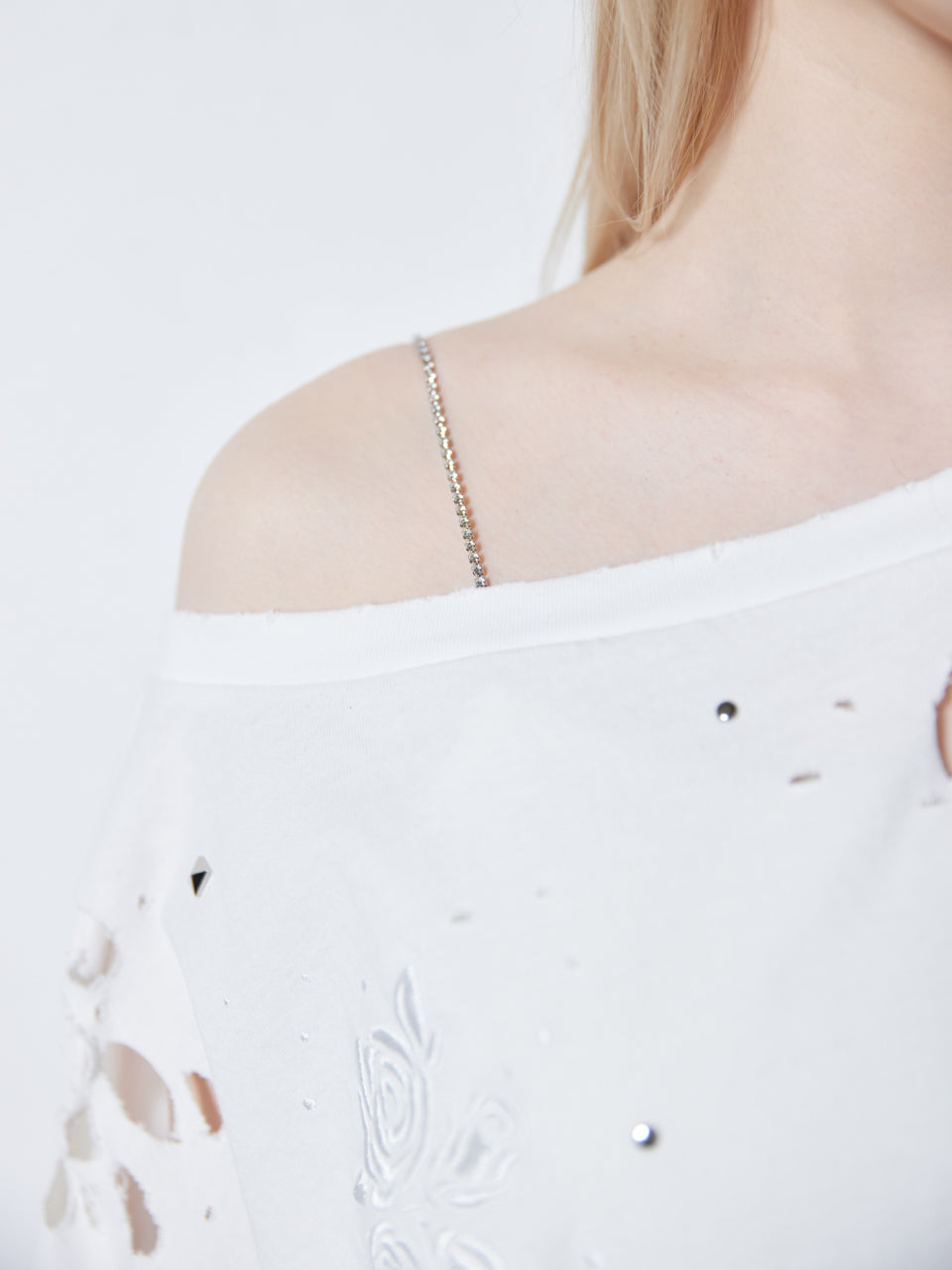 Rose Studs T-shirts(White)