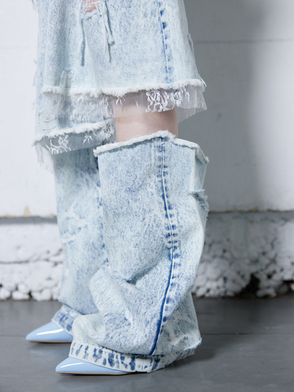 Free Form Legcover(Denim)(Dark Blue)