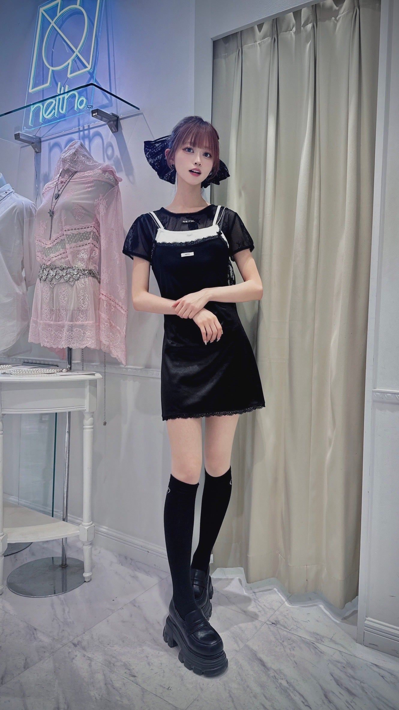 Lingerie Mini Dress(Black)【5月中旬発送】