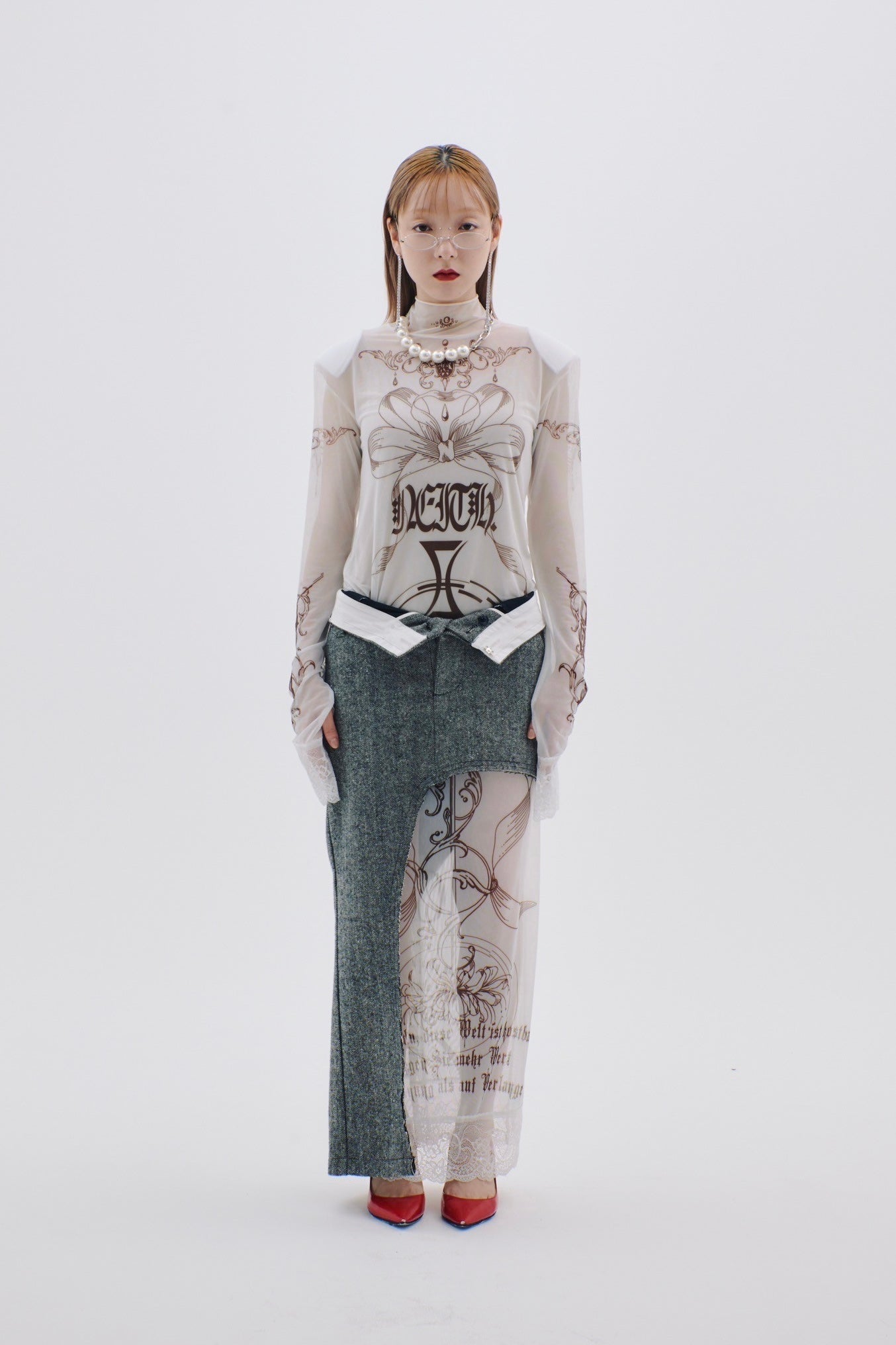 【Last2】Herringbone Lingerie Tight Skirt