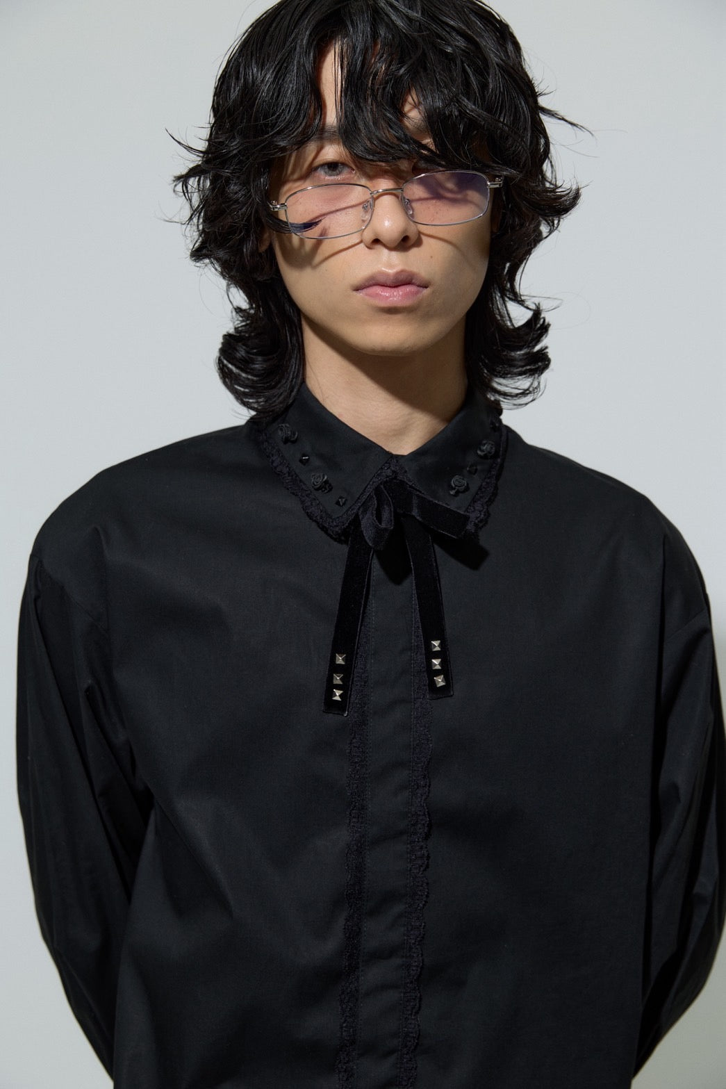 Rose Studs Shirts(Black)