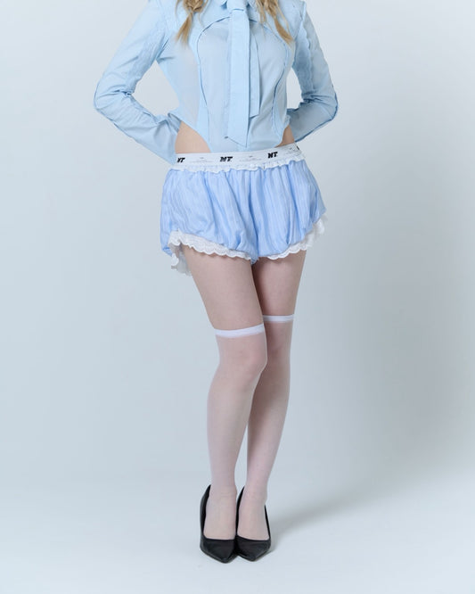 Cotton Lace Drawers (Blue)
