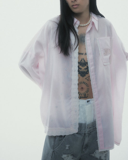 Handkerchief Shirt Dress (Pink)