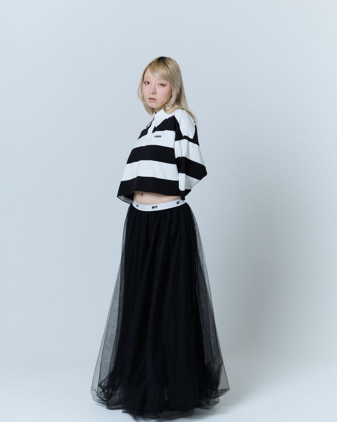 Tulle Bare Dress(Black)