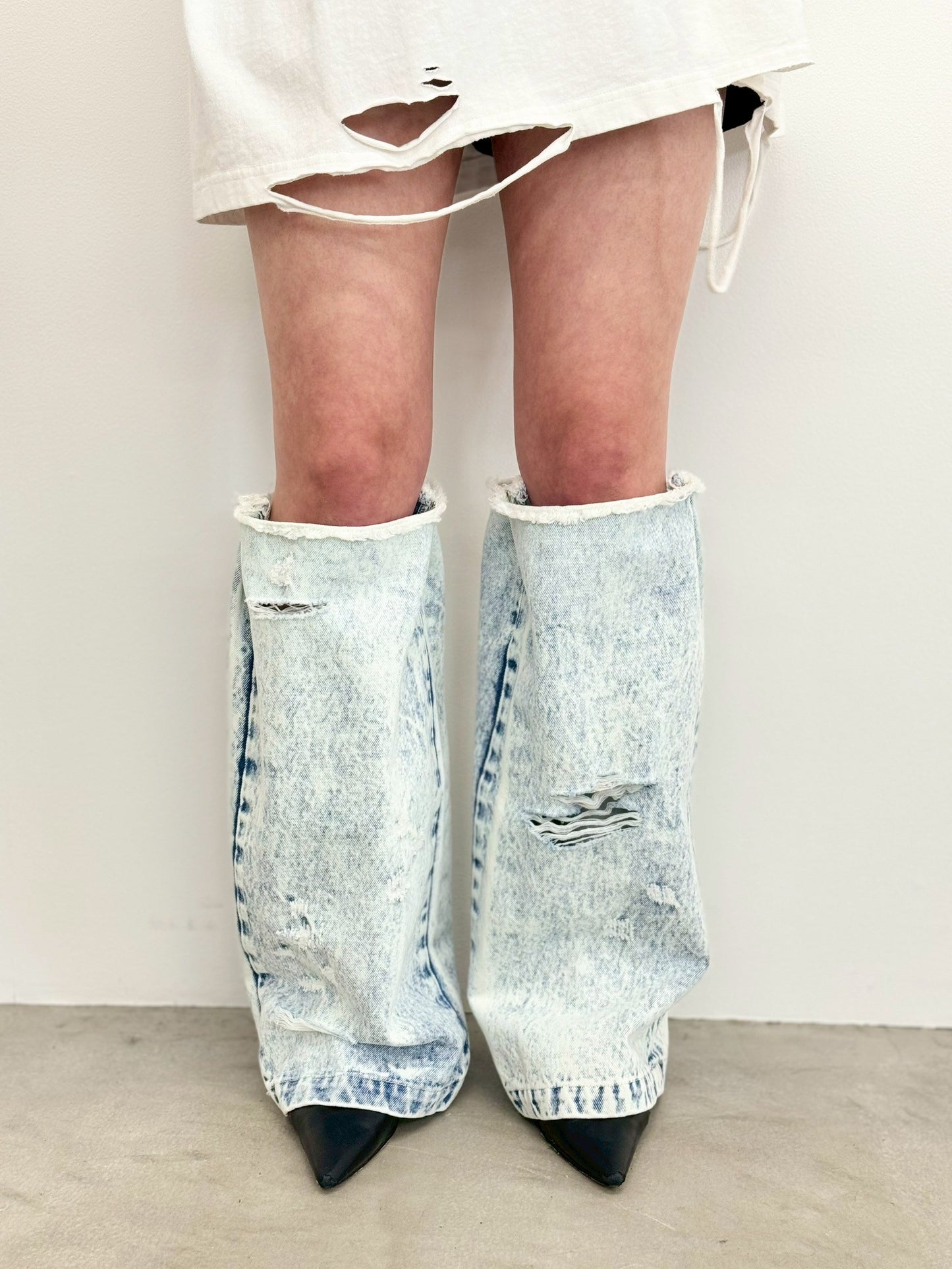 Free Form Legcover(Denim)(Dark Blue)