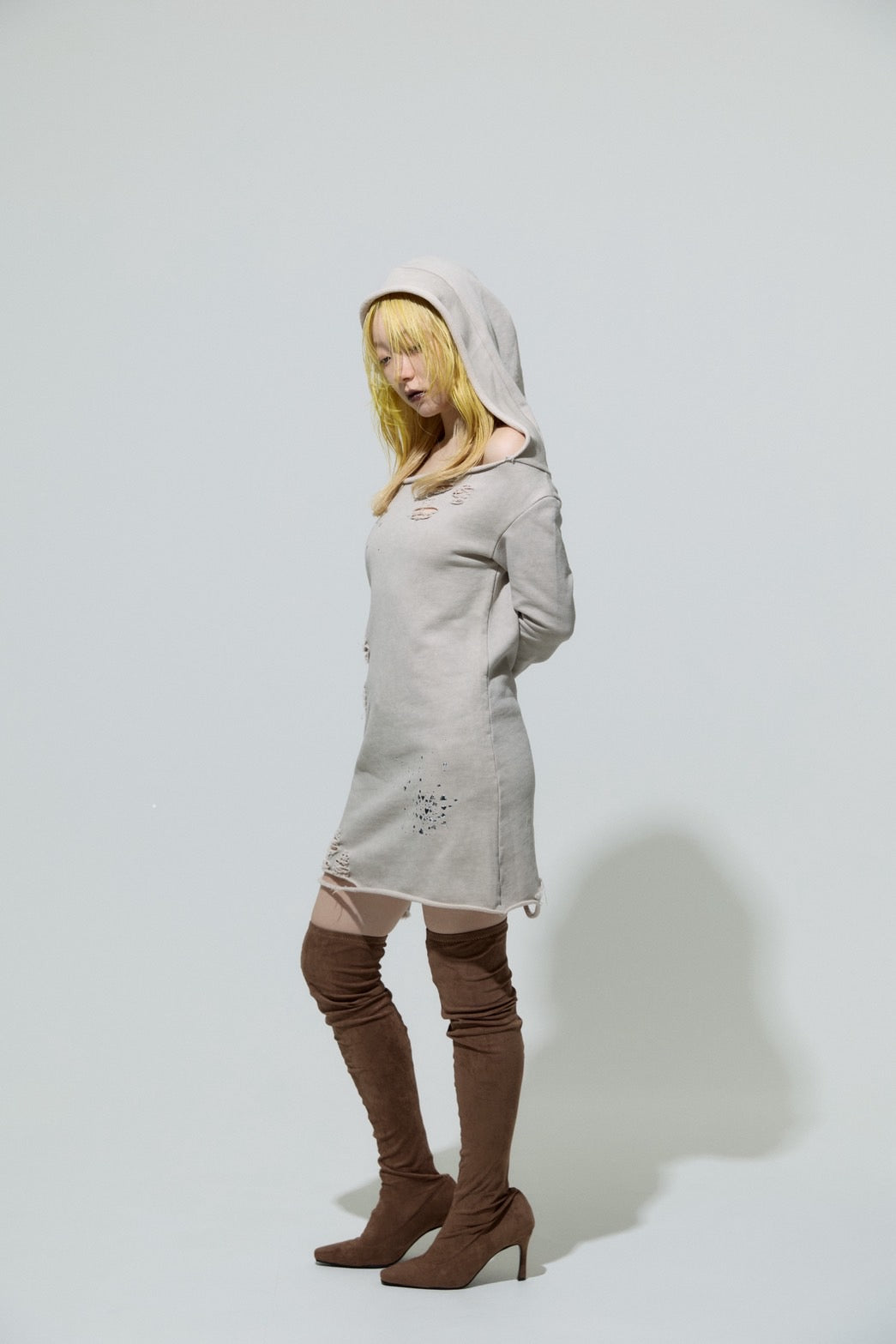 Love Veil Sweat Dress(Beige)