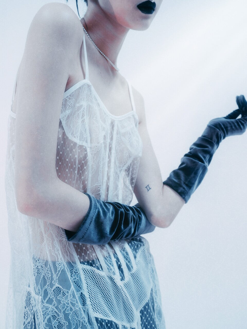Truck Lingerie Dress(White)