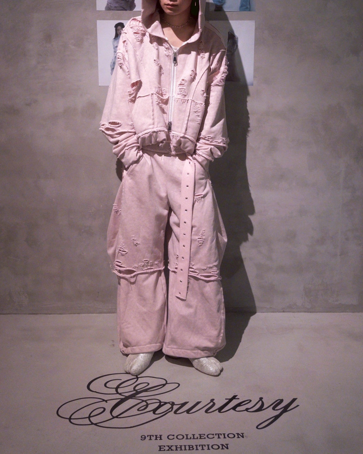 Boxer Destroyed Sweat Pants (Pink)