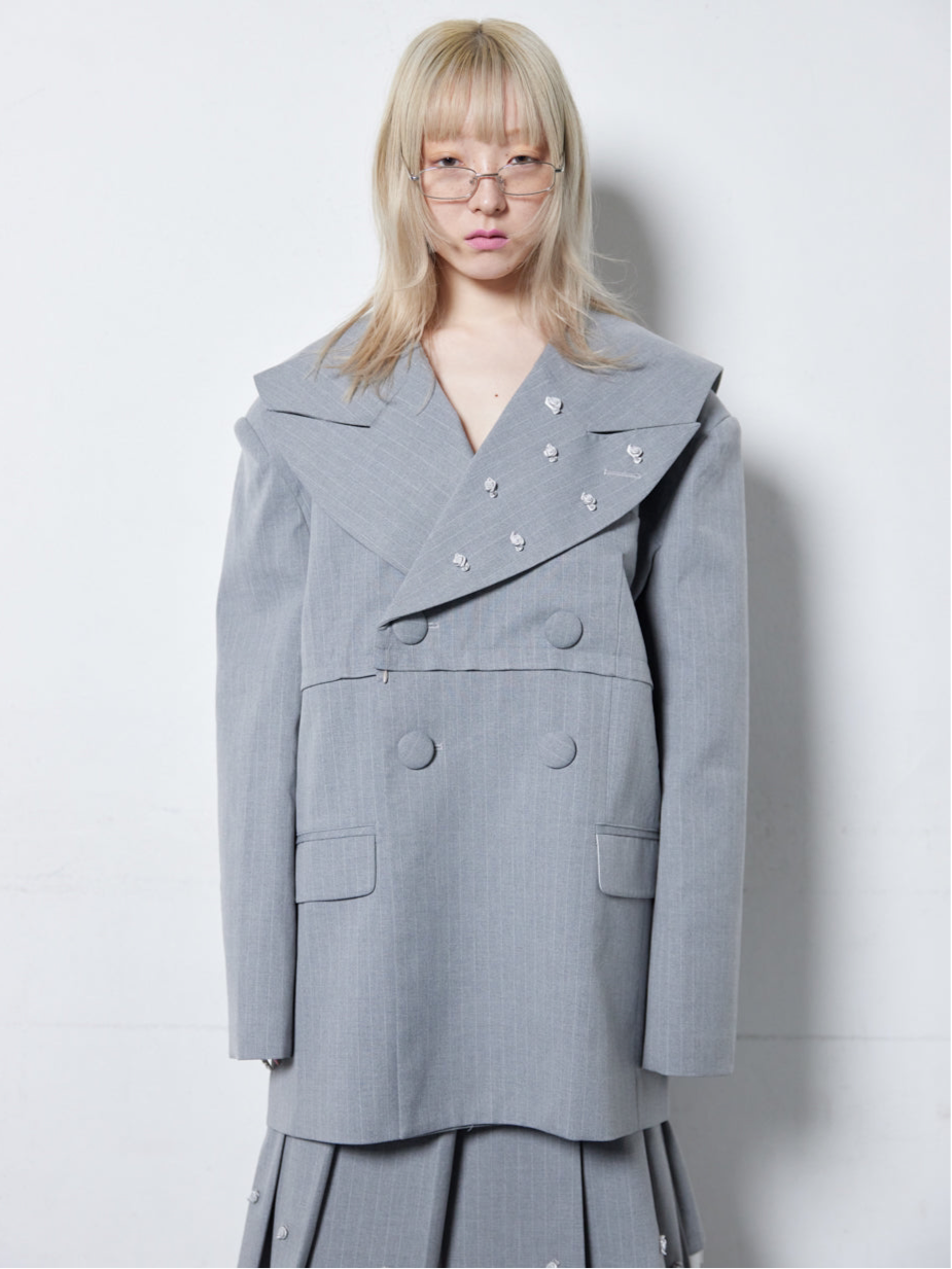 Too Big Rose Jacket(Gray)