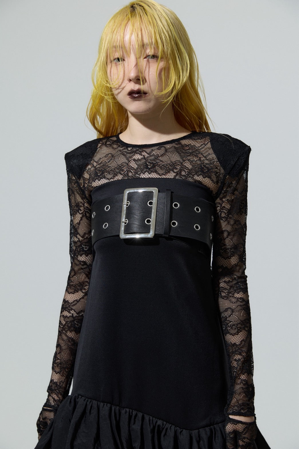 Leather Balloon Dresskirt(Black)