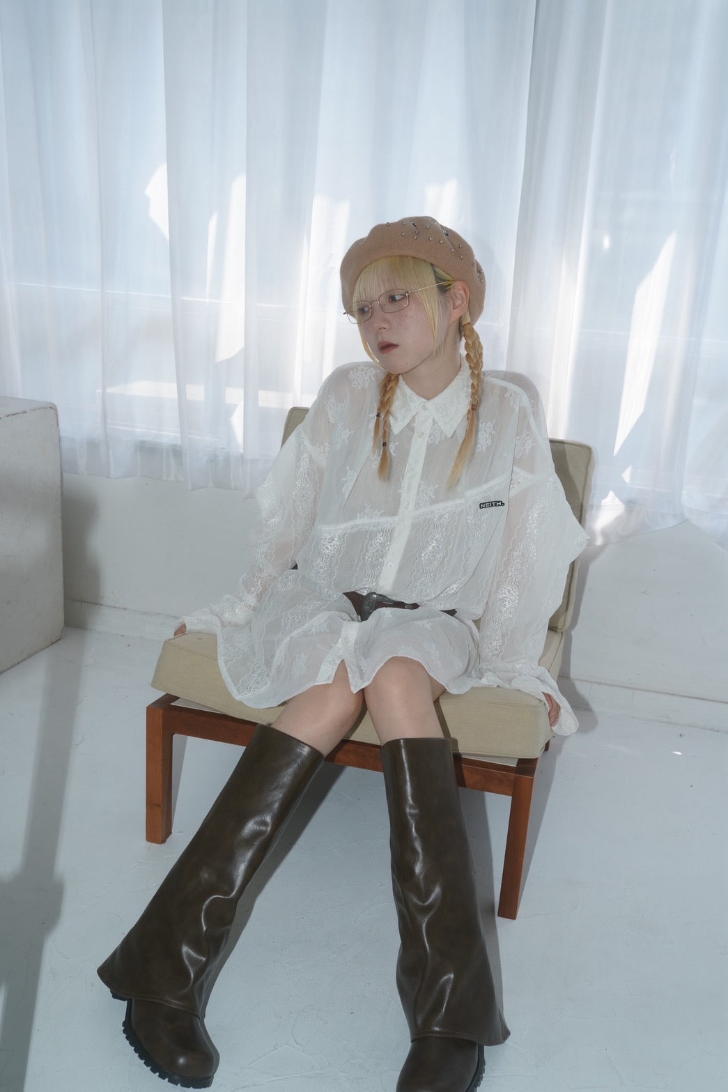 Metal Eyelet Beret