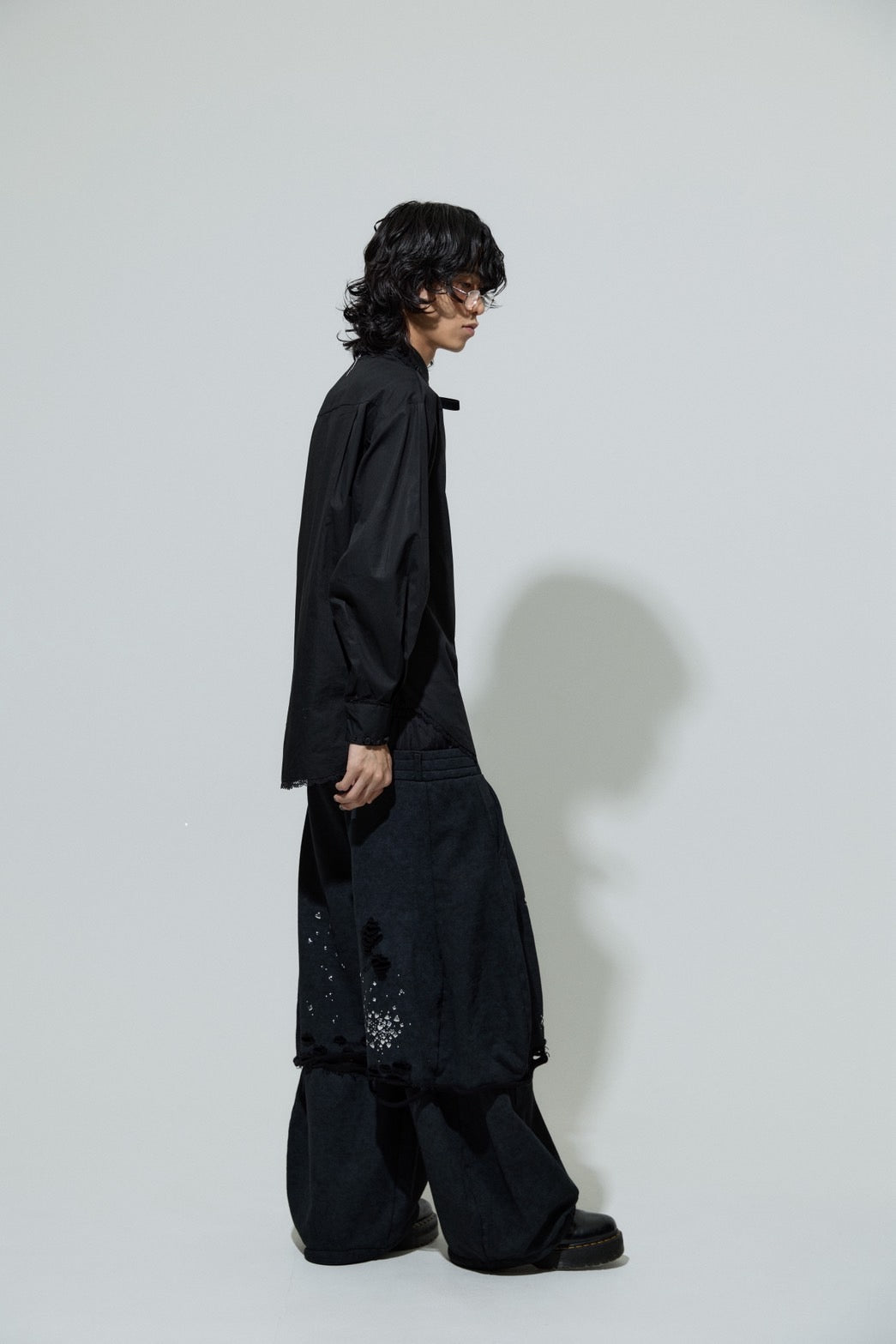 Rose Studs Shirts(Black)