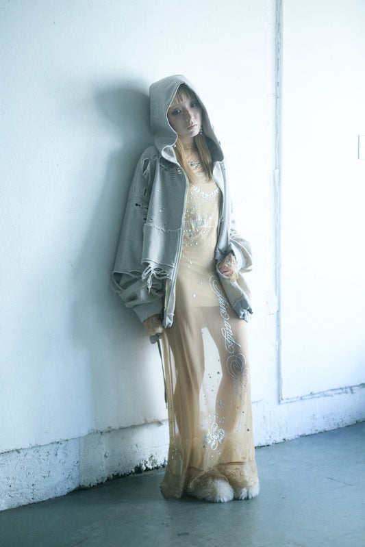 Metallic Sparkle Skin Dress(Beige)