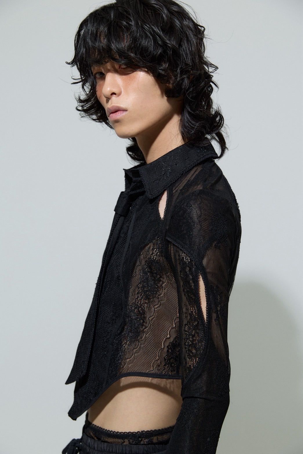 Classic Lace Shirt(Black)