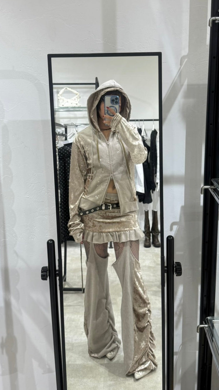 Spark Garter Skirtpants(Beige)