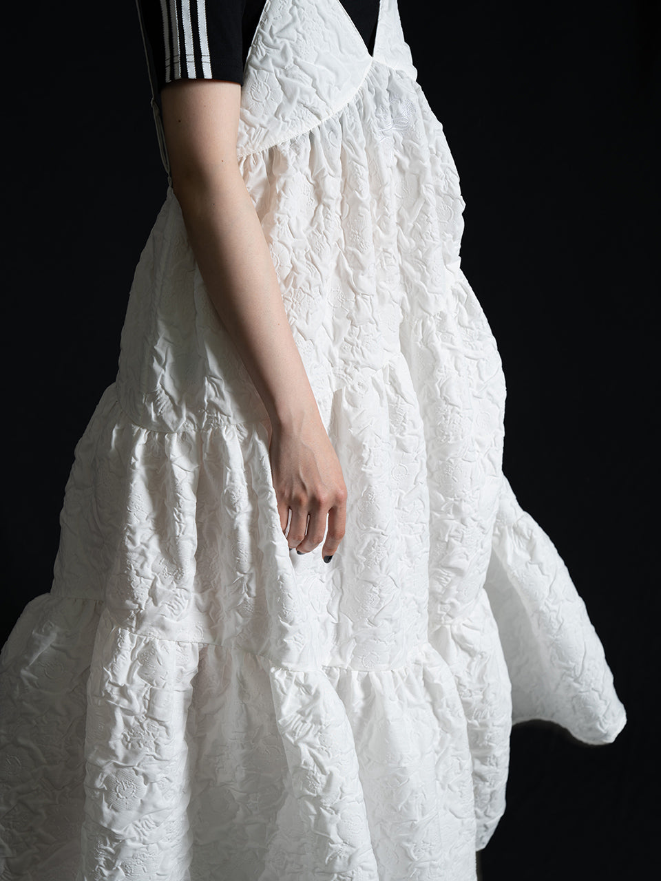 Flower Jacquart Camisole Dress(White)