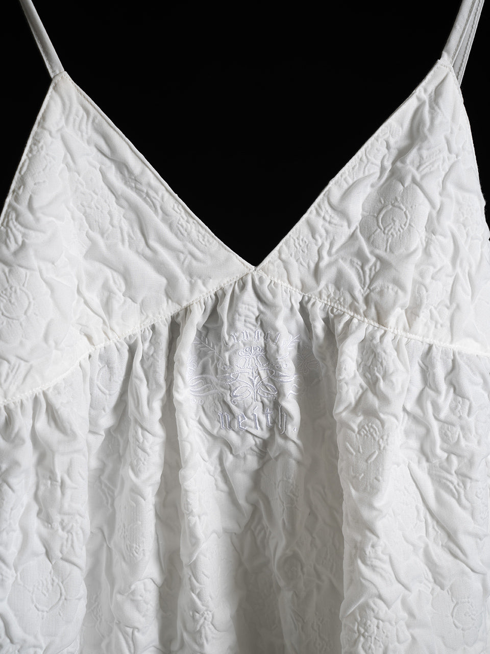Flower Jacquart Camisole Dress(White)