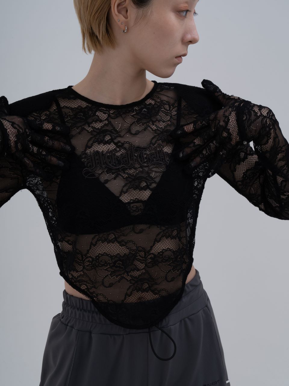 Lace Glove Top(White)
