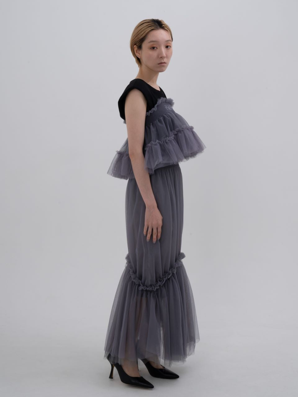 Tulle Multi Top (Gray)