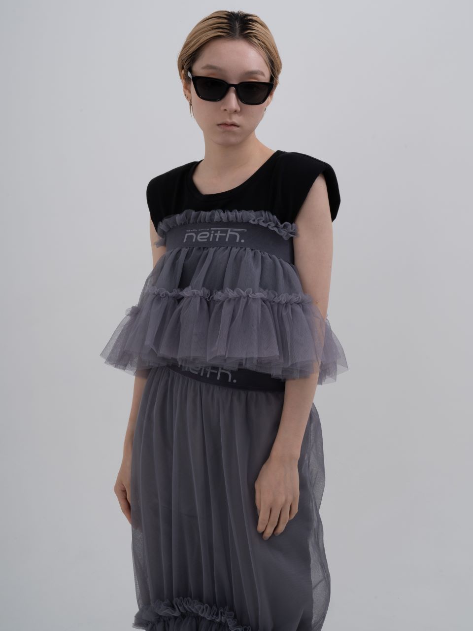 Tulle Multi Top (Gray)