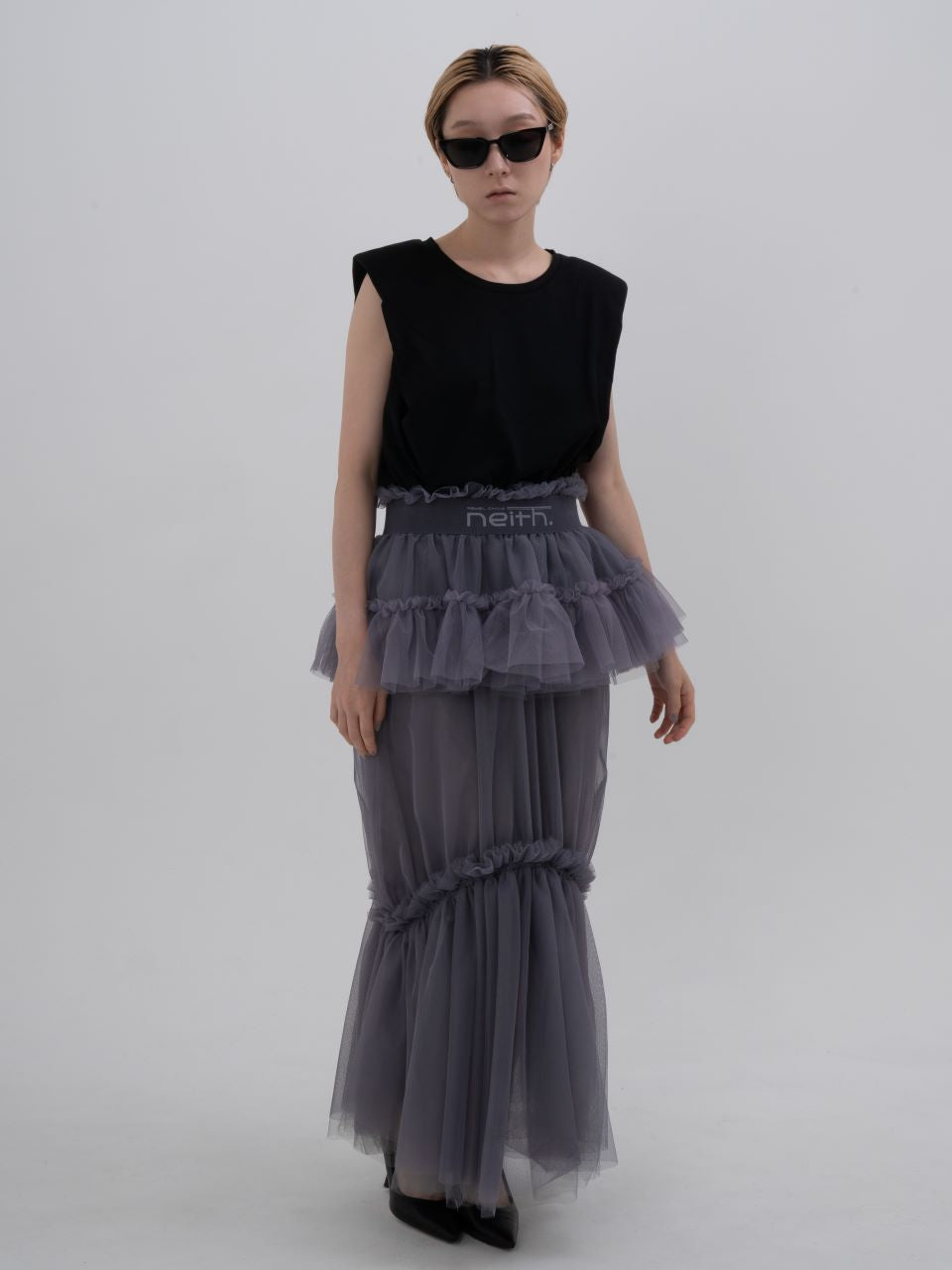 Tulle Multi Top (Gray)
