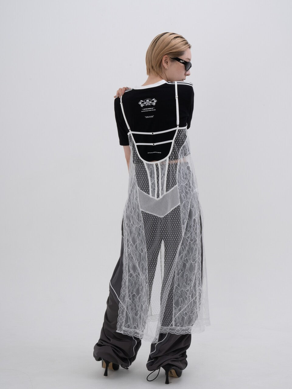 Truck Lingerie Dress(White)