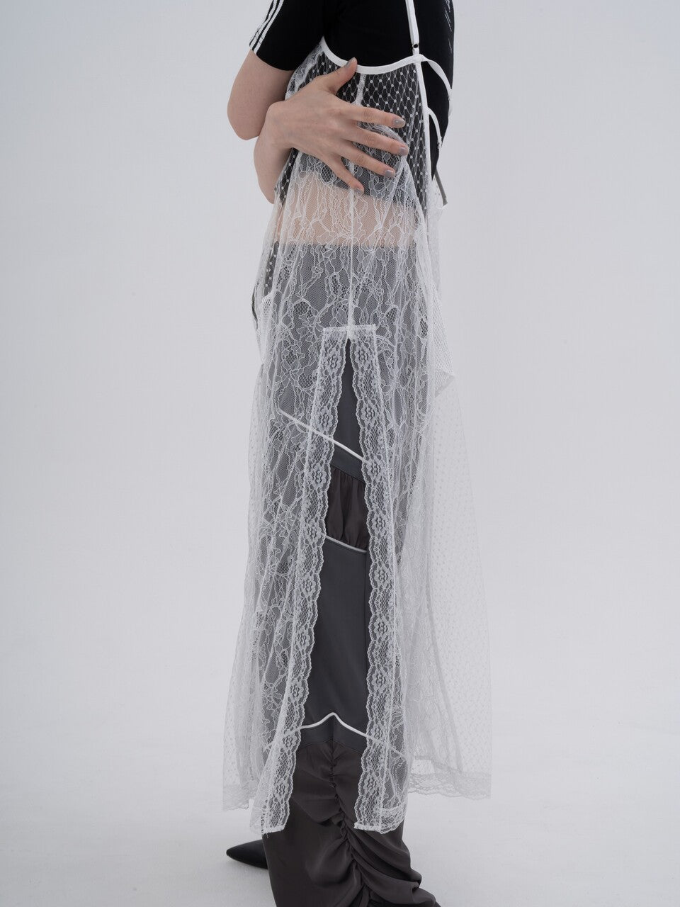 Truck Lingerie Dress(White)