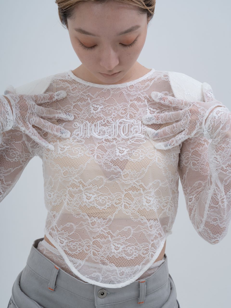 Lace Glove Top(White)