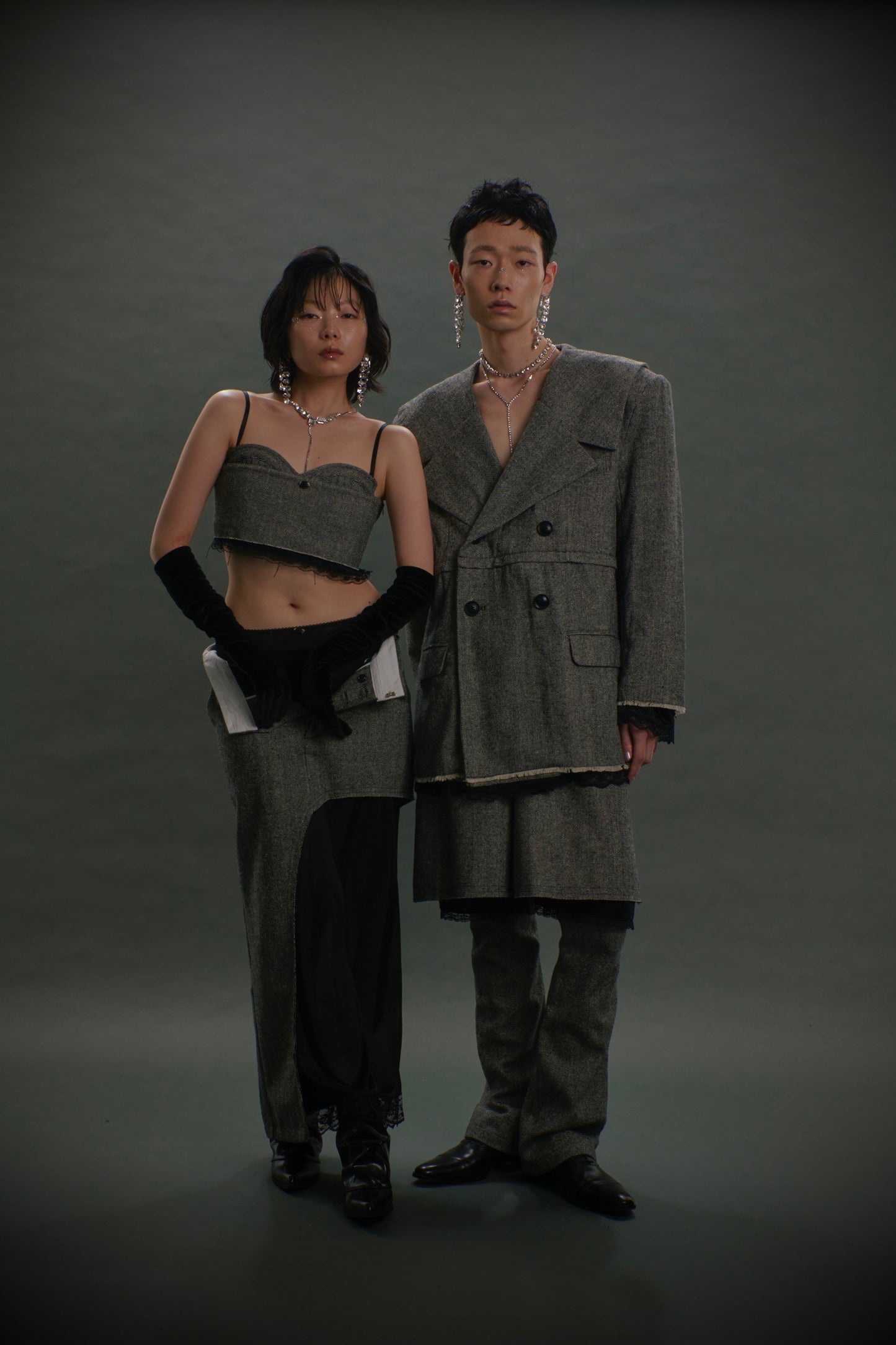 【Last2】Herringbone Lingerie Tight Skirt