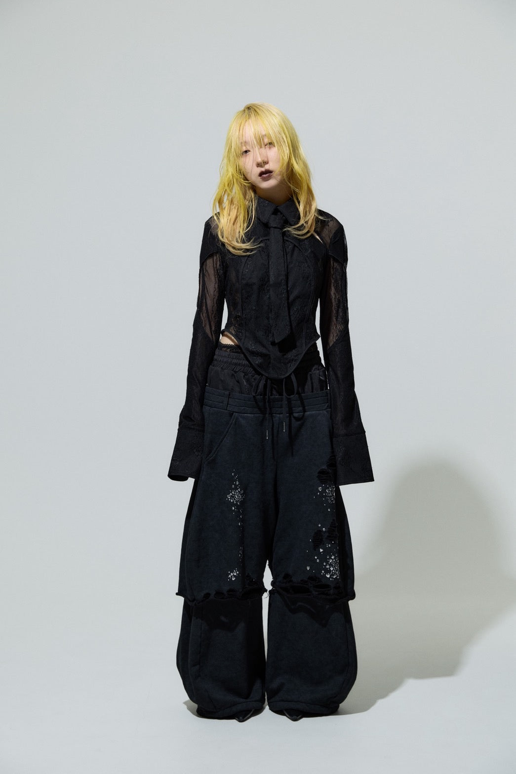Classic Lace Shirt(Black)