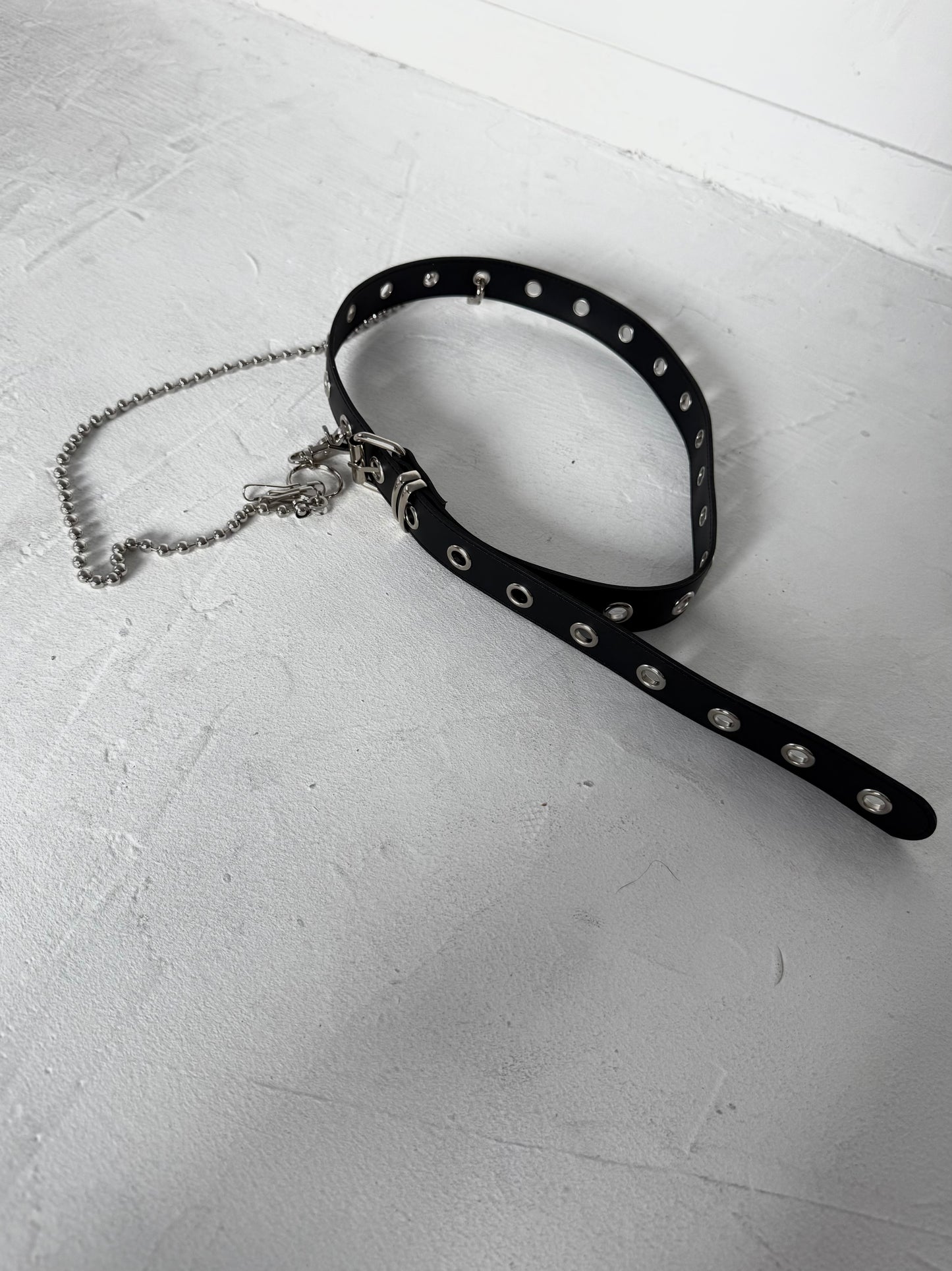 Silver Eyelet Belt