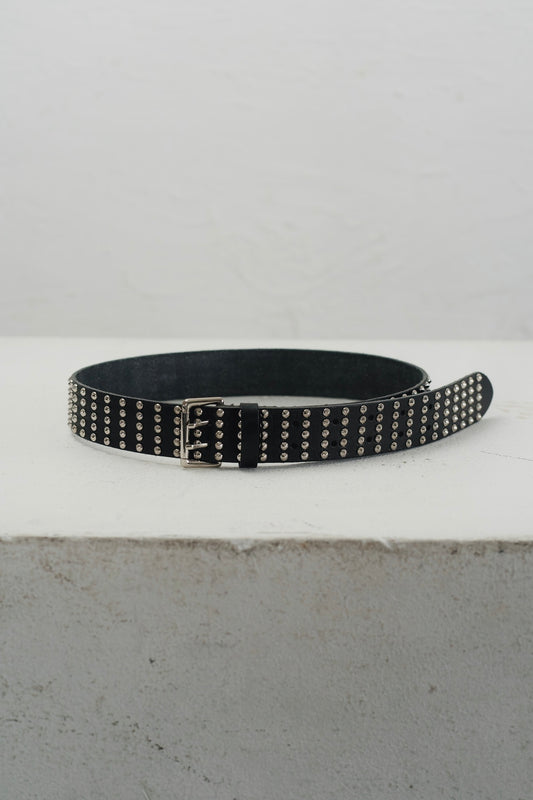 5 Studs Leather Belt