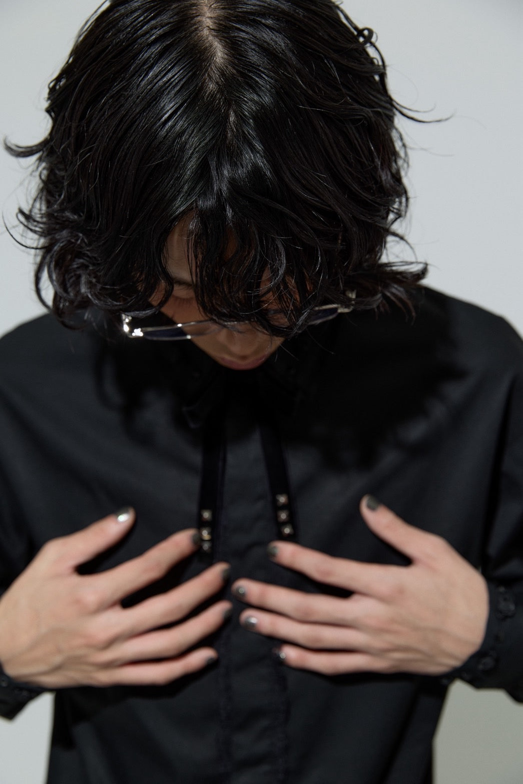 Rose Studs Shirts(Black)