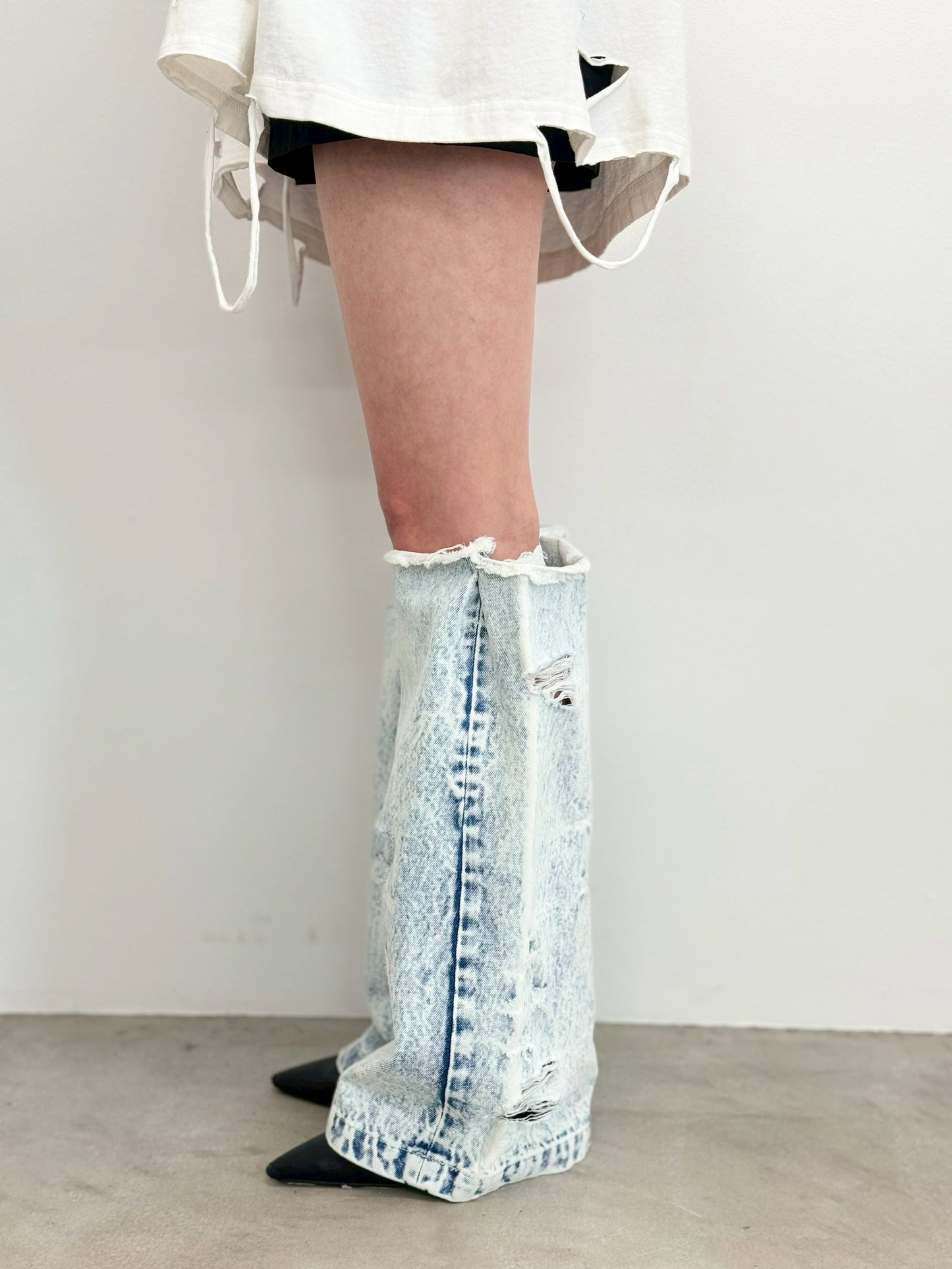 Free Form Legcover(Denim)(Dark Blue)