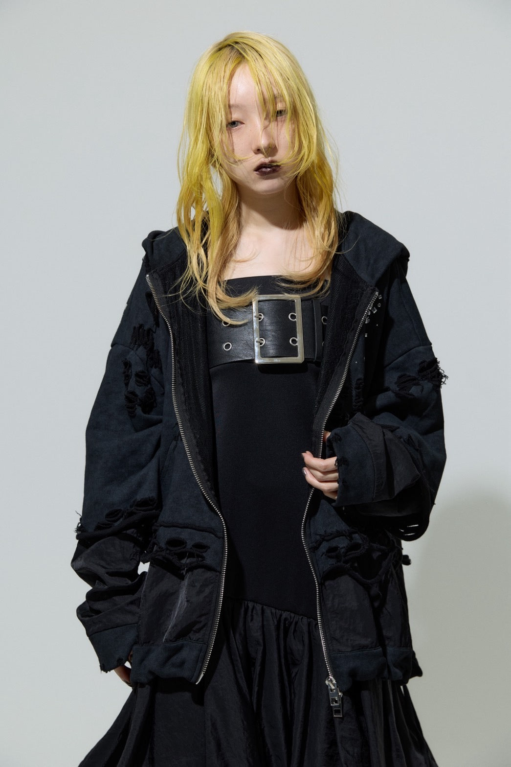 Leather Balloon Dresskirt(Black)