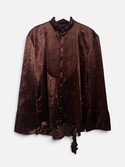 【9月下旬】Velvet Shirt(Brown)