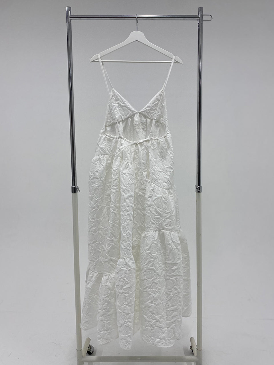 Flower Jacquart Camisole Dress(White)